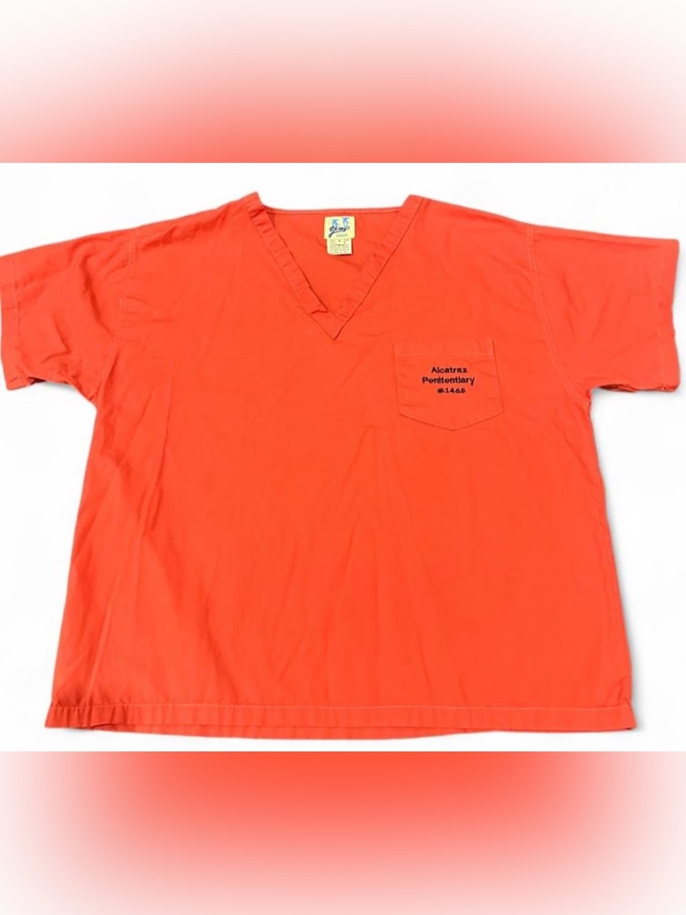 Vintage Yings Alcatraz Penitentiary Orange Prison Jumpsuit Shirt #1465 Large